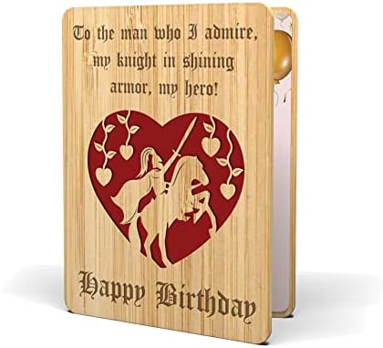 כרטיסי יום הולדת שמח לגברים: כרטיס יום הולדת לבעל, ארוס, מאהב או אותו; עיצוב נייט חיתוך לייזר ייחודי הופך אותו לכרטיס יום הולדת מושלם