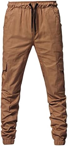 2023 מכנסי טרנינג ריבוי כיס מכנסי מטען אלסטיים קלאסיים מכנסי מטען רופפים תחרה מעלה חותלות מכנסיים רגילים מזדמנים