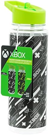 Paladone Xbox Color החלף בקבוק מים מפלסטיק עם קש, 650 מל, סחורה מורשית רשמית
