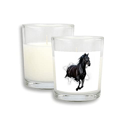 נייר בעלי חיים הפסקת זעזועים סוסים נרות לבנים שעווה קטורת ריחנית זכוכית