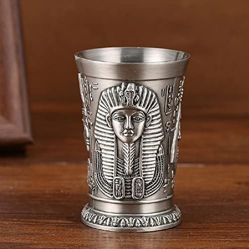 טונווין בציר מתכת מצרי יין פרעה תות חריטה גביע מתכת קוקטייל כוס מים בר בית דקו