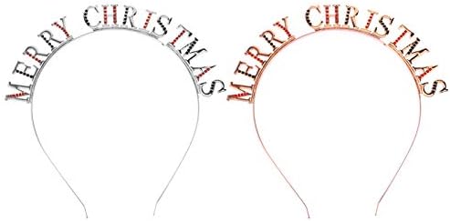 לורוז 2 יחידות החג שמח סרט יהלומי מכתב חג המולד חגיגי סרט שיער חישוקי חג נזר חג המולד מתנות לנשים בנות