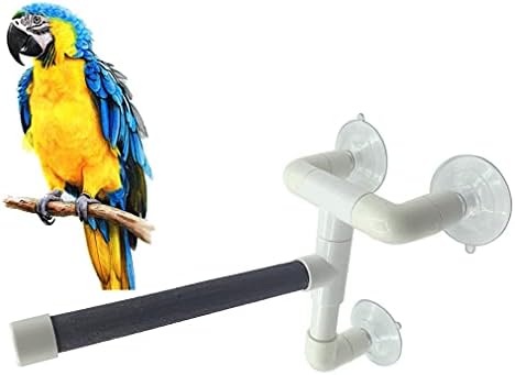 Xzx ציפור תוכי מקלחת מוטת חיות מחמד תוכי אמבטיה מוטות פלטפורמה עמידה כוס יניקה כוס חלון מקלחת צעצועים אמבטיה