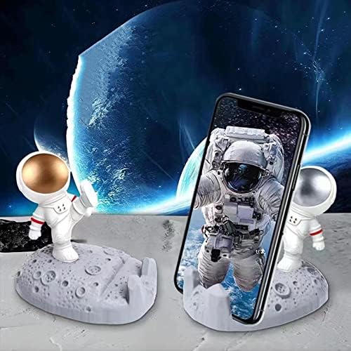 מחזיק טבליות טלפונים סלולריים של Aoxiaoai לקישוט שולחן העבודה אסטרונאוט חמוד התואם לסמארטפונים לילדים עיצוב מתנה