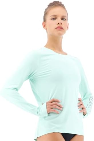 טיר נשים של ארוך שרוול שמש הגנת ביצועים חולצה עד 50+