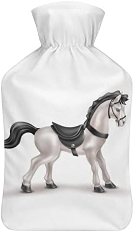 בקבוק מים חמים לסוס עם כיסוי רך לדחיסה חמה וטיפול בקור להקלה על כאבים 6 על 10.4 אינץ