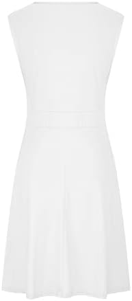 שמלת קיץ של GDJGTA לנשים 2023 סקסית V צוואר שרוול קצר צבע מוצק שמלת קוקטייל נדנדה שמלות חוף ארוכות