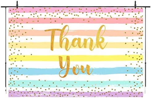 קשת פסים תודה לך רקע זהב קונפטי צבעוני צילום רקע תודה למורים עובדים תודה לך עמיתים רופאים אחיות המגיבים הראשונים תמיכה מסיבת באנר 7