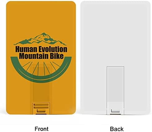 אבולוציה אנושית אופניים הרים 2 כרטיס אשראי USB כונני פלאש מנוגדים מזיכרון מותאם אישית מתנות תאגידיות מפתח ומתנות לקידום מכירות 32 גרם