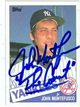 מחסן חתימה 585516 ג'ון מונטפוסקו כרטיס בייסבול חתימה - ניו יורק ינקי 1985 טופפס - מס '301 כתוב את הספירה