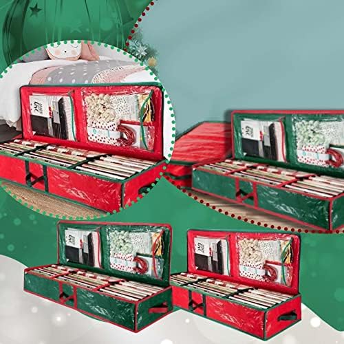 חג המולד אחסון מתלה מרווח תחת מיטת חג גלישת נייר מיכל מושלם עבור מתנת גלישת סרטי קשתות גלישת אספקת וכו ' ארון אחסון פחי מדפים