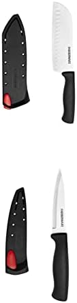Parberware-5158145 סכין Santoku Santoku, 5 אינץ ', סכין שומר קצה שחור ופרברביר, סכין קצה, 3.5 אינץ', נירוסטה, 5163375