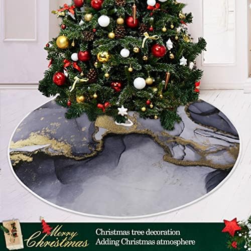 Oarencol סגול גלוד שחור שחור אמנות עץ חג המולד חצאית 36 אינץ 'חג המולד של מסיבת חג עץ קישוטי מחצלת