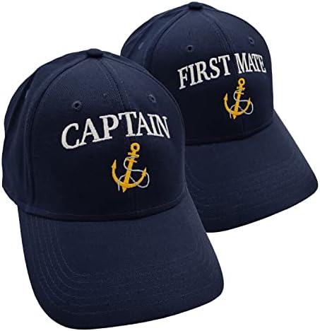 קפטן ועוגן בן זוג ראשון תואם כובעי בייסבול
