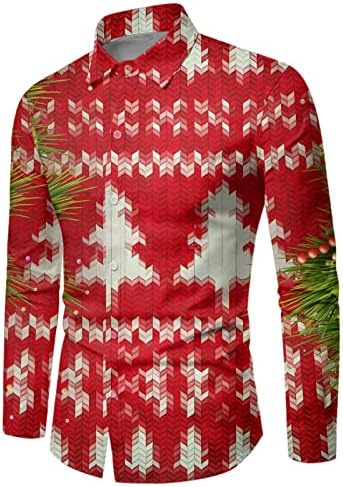 Wybaxz 2022 חג המולד סתיו סתיו חורף חולצות חג מולד שרוול ארוך הדפס מלא חגיג