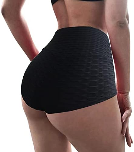 נשים גזרו מכנסי יוגה קצרים שלל מכנסיים חמים אימון חדר כושר מותן גבוה אימון פעילות הרמת חותלות ספורט.