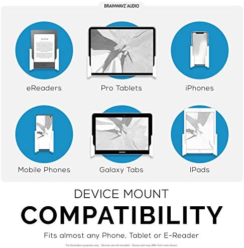 Brainwavz אוניברסלי טאבלט קיר מחזיק עגינה לאייפד אייר מיני & Pro, Galaxy Tab Note, Surface & iPhone, Pixel & More, נדבק על 3M VHB, ללא