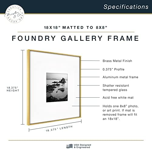 MCS Master & Co. Foundry Gallery Gallery מסגרת קיר, פליז, 18x18 אינץ